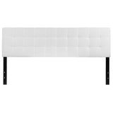 English Elm Tufted Upholstered King Size Headboard in Fabric