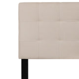 English Elm Tufted Upholstered Queen Size Headboard in Fabric