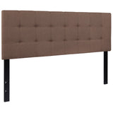 English Elm Tufted Upholstered Queen Size Headboard in Fabric