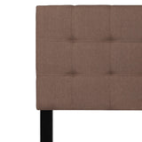 English Elm Tufted Upholstered Queen Size Headboard in Fabric