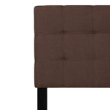 English Elm Tufted Upholstered Queen Size Headboard in Fabric