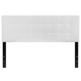 English Elm Tufted Upholstered Queen Size Headboard in Fabric