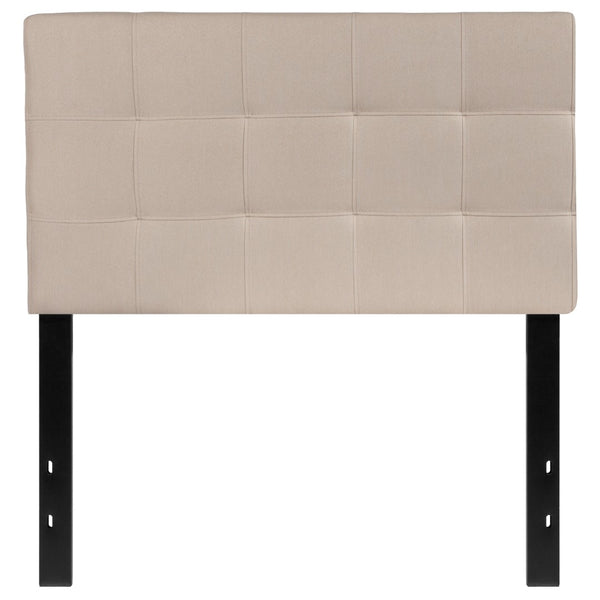 English Elm Tufted Upholstered Twin Size Headboard in Fabric