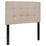 English Elm Tufted Upholstered Twin Size Headboard in Fabric