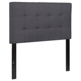 English Elm Tufted Upholstered Twin Size Headboard in Fabric