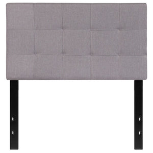 English Elm Tufted Upholstered Twin Size Headboard in Fabric