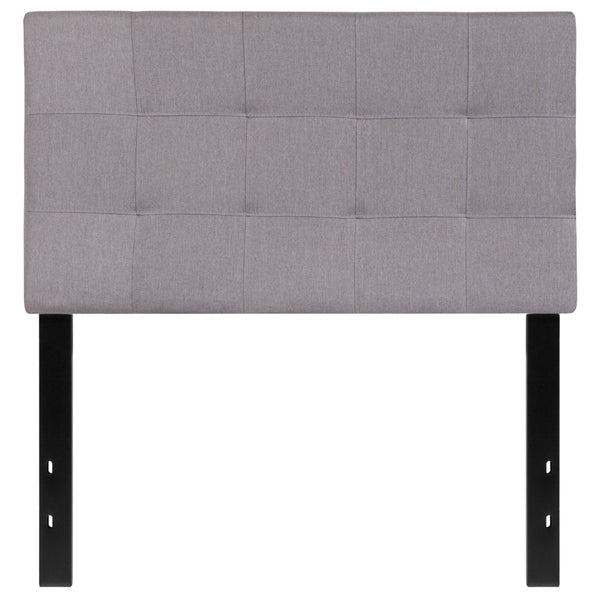 English Elm Tufted Upholstered Twin Size Headboard in Fabric