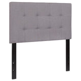 English Elm Tufted Upholstered Twin Size Headboard in Fabric