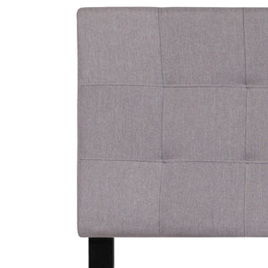 English Elm Tufted Upholstered Twin Size Headboard in Fabric
