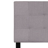 English Elm Tufted Upholstered Twin Size Headboard in Fabric