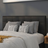 Tufted Upholstered Full Size Headboard in Vinyl