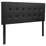 English Elm Tufted Upholstered Full Size Headboard in Vinyl