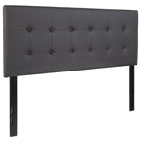 English Elm Tufted Upholstered Full Size Headboard in Vinyl