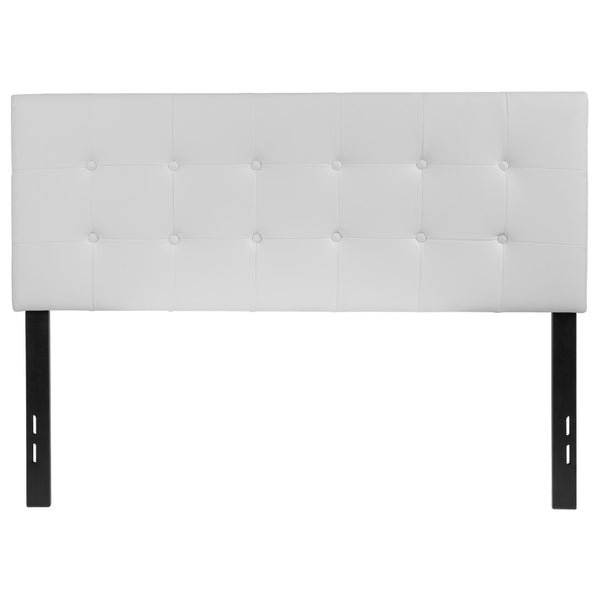 English Elm Tufted Upholstered Full Size Headboard in Vinyl