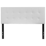 English Elm Tufted Upholstered Full Size Headboard in Vinyl