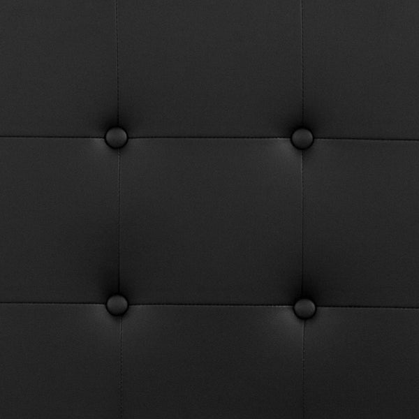 English Elm Tufted Upholstered Queen Size Headboard in Vinyl