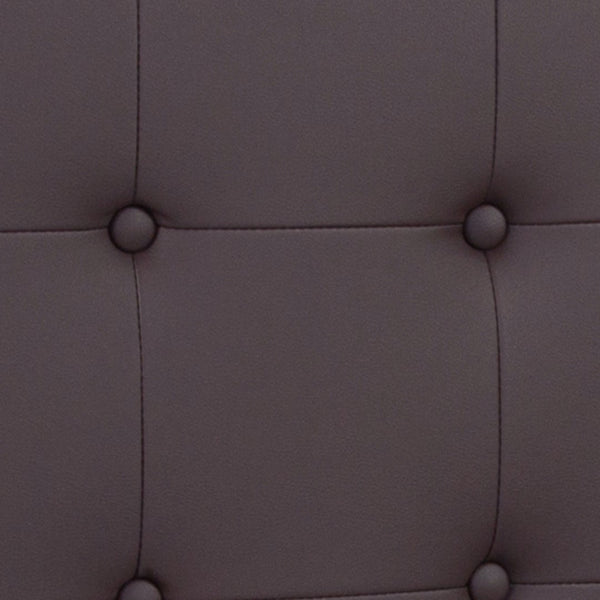 English Elm Tufted Upholstered Queen Size Headboard in Vinyl