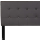 English Elm Tufted Upholstered Queen Size Headboard in Vinyl