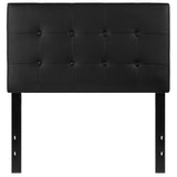 English Elm Tufted Upholstered Twin Size Headboard in Vinyl