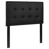 English Elm Tufted Upholstered Twin Size Headboard in Vinyl