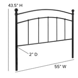 English Elm Decorative Metal Full Size Headboard