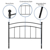 English Elm Decorative Metal Full Size Headboard