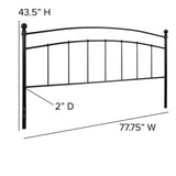 English Elm Decorative Metal King Size Headboard