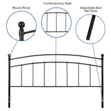 English Elm Decorative Metal King Size Headboard