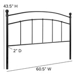 English Elm Decorative Metal Queen Size Headboard