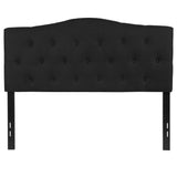 English Elm Tufted Upholstered Full Size Headboard in Fabric