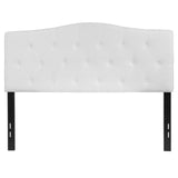 English Elm Tufted Upholstered Full Size Headboard in Fabric