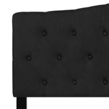 English Elm Tufted Upholstered Queen Size Headboard in Fabric