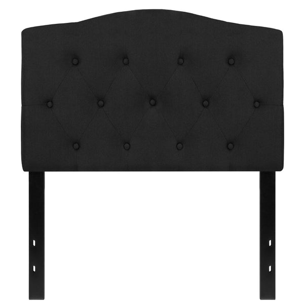 English Elm Tufted Upholstered Twin Size Headboard in Fabric