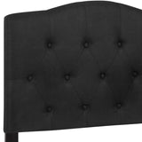 English Elm Tufted Upholstered Twin Size Headboard in Fabric