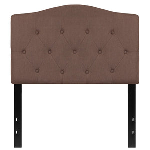 English Elm Tufted Upholstered Twin Size Headboard in Fabric