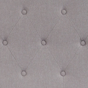 English Elm Tufted Upholstered Twin Size Headboard in Fabric