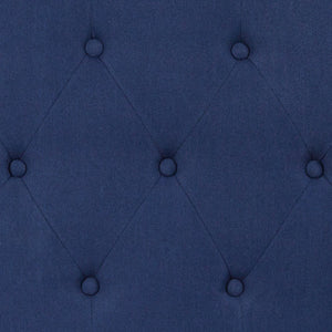 English Elm Tufted Upholstered Twin Size Headboard in Fabric