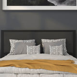 English Elm Metal Upholstered Queen Size Headboard in Fabric