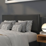 English Elm Metal Upholstered Queen Size Headboard in Fabric