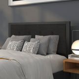 Fabric Upholstered Full Size Headboard with Metal Frame