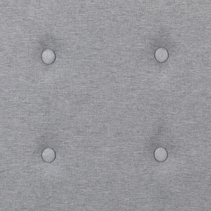 English Elm Metal Tufted Upholstered King Size Headboard in Fabric