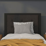 English Elm Metal Tufted Upholstered Twin Size Headboard in Fabric