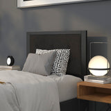 Fabric Upholstered Metal Twin Headboard - Modern Style, Space-Saving Design