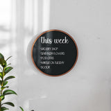 English Elm Commercial Grade 18" Round Wall Mounted Magnetic Chalkboard for Home or Business with Eraser and Chalk in Pine Wood Frame