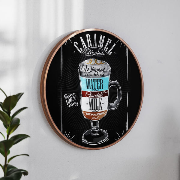 English Elm Commercial Grade 24" Round Wall Mounted Magnetic Chalkboard for Home or Business with Eraser and Chalk in Pine Wood Frame