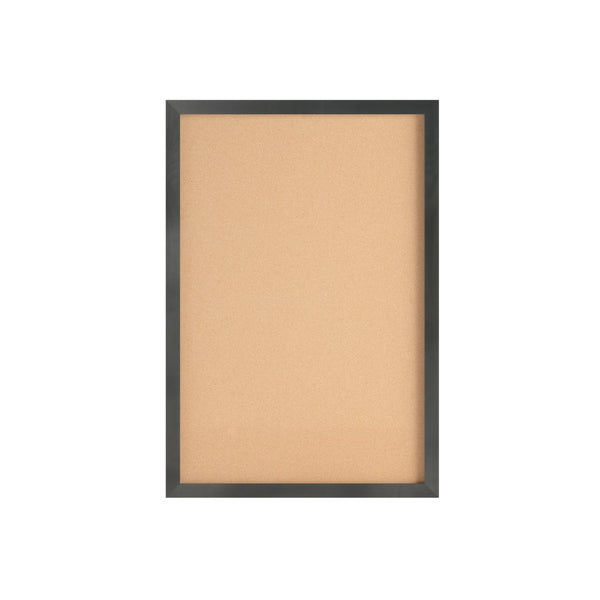 English Elm Commercial Grade Rustic 20" x 30" Wall Mount Cork Board with Wooden Push Pins for Home, School, or Business