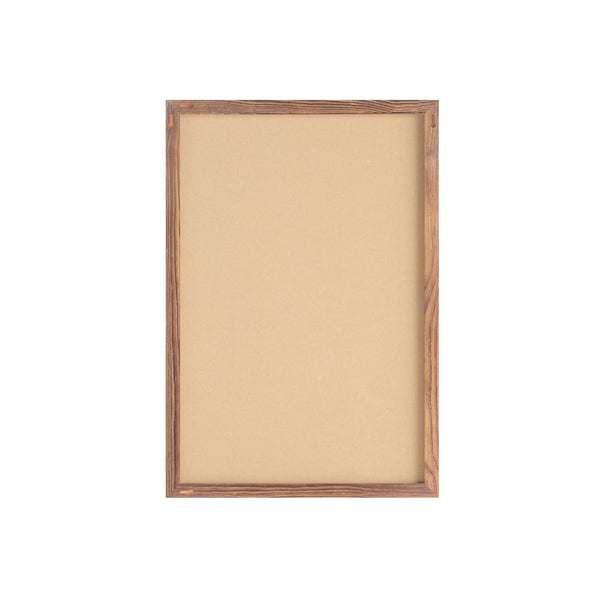 English Elm Commercial Grade Rustic 20" x 30" Wall Mount Cork Board with Wooden Push Pins for Home, School, or Business