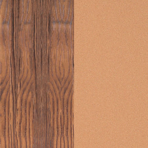 English Elm Commercial Grade Rustic 20" x 30" Wall Mount Cork Board with Wooden Push Pins for Home, School, or Business