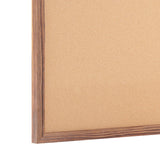 English Elm Commercial Grade Rustic 24" x 36" Wall Mount Cork Board with Wooden Push Pins for Home, School, or Business