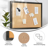 English Elm Commercial Grade Rustic Wall Mount Linen Board with Wood Push Pins, for Home, School or Business, 20x30,